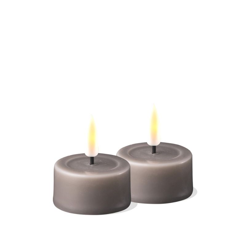 LED Candle - Grey Tealights - 2PK