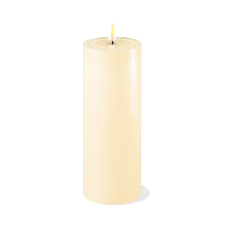 LED Candle - Cream -20cm/7.5cm dia