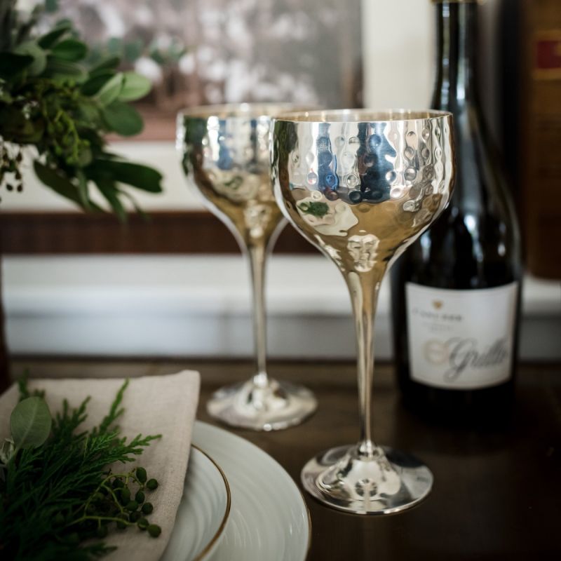 Pair of Hammered Wine Goblets | PRE-ORDER - DUE AUGUST