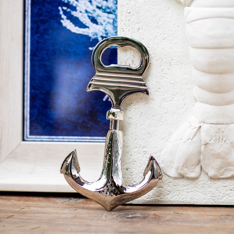 Anchor Bottle Opener with Integral Corkscrew