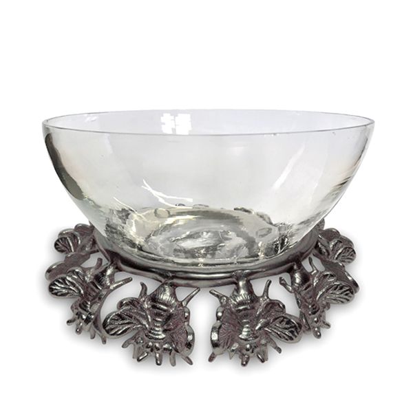 Large Silver Bee Stand Bowl | PERFECTLY IMPERFECT