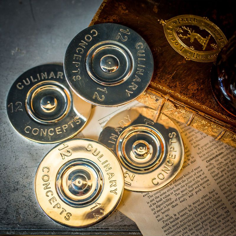 Set of Four Cartridge Bottle Coasters 