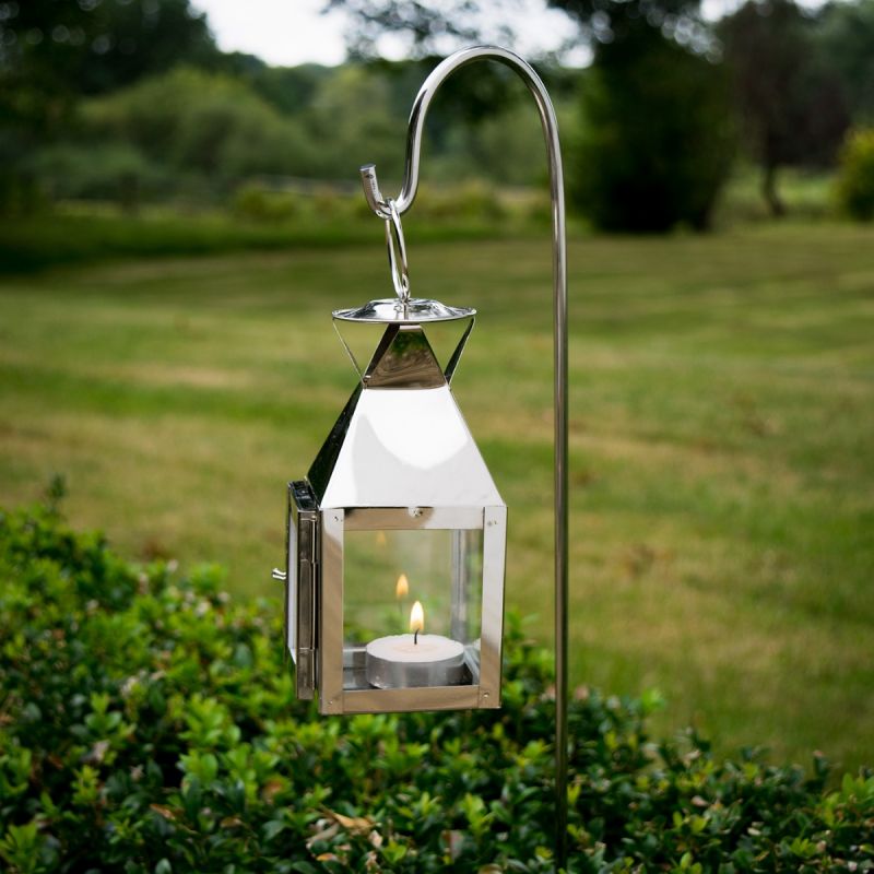 Mini Square Tea Light Lantern & Stake