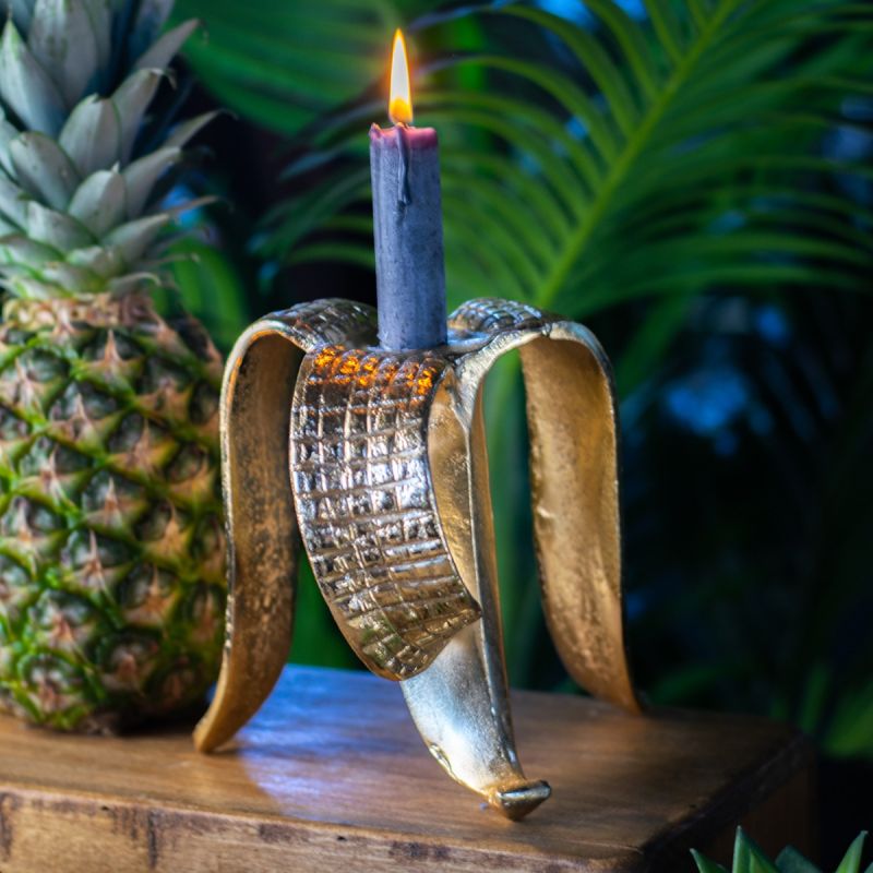 Banana Candle Holder - Gold Finish