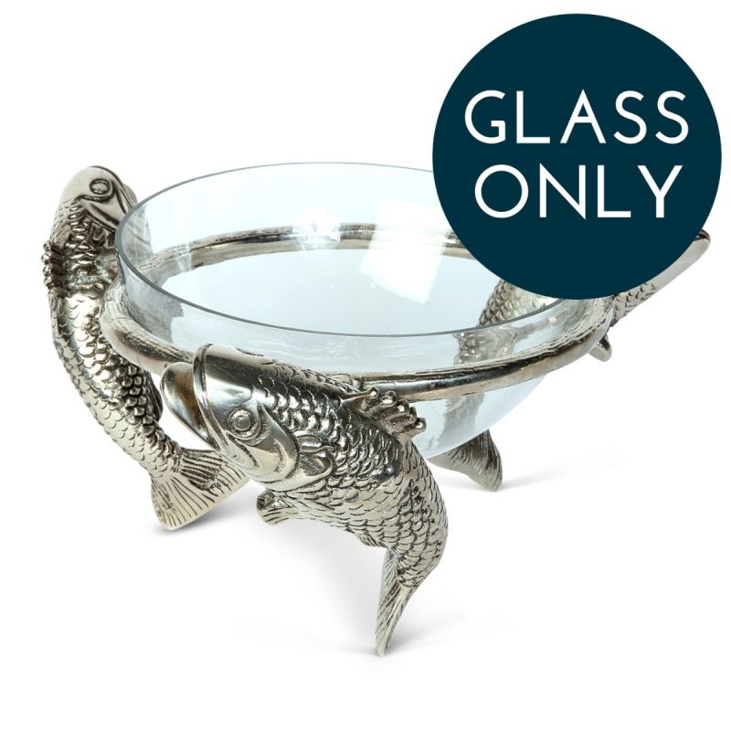 Three Leaping Fish with Glass Bowl | REPLACEMENT GLASS ONLY