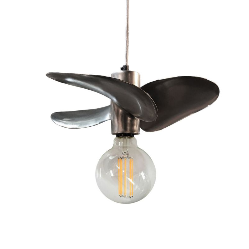 Propeller Pendant Light - Antique Silver 