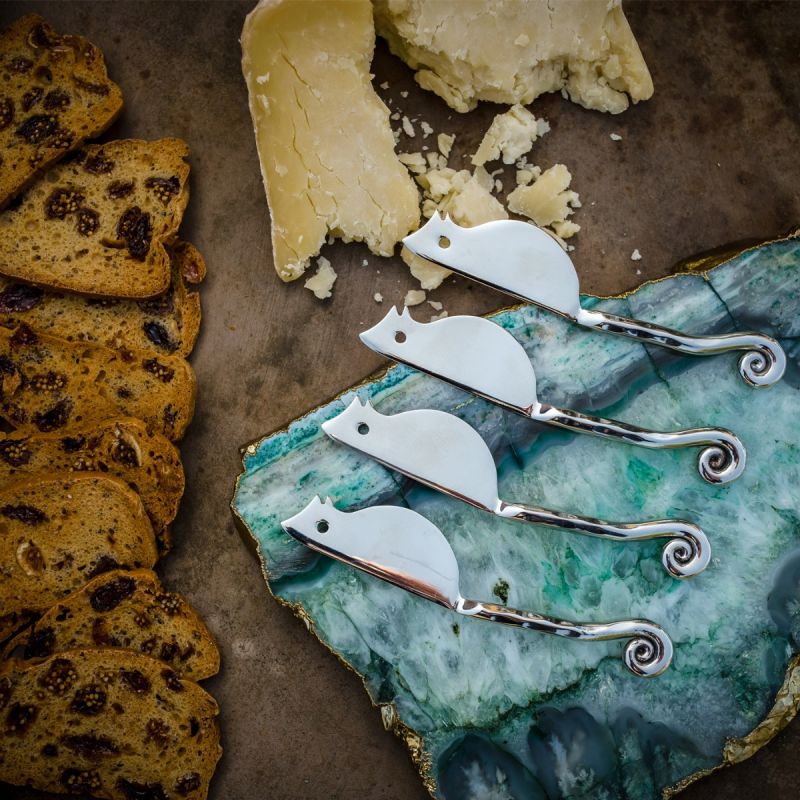 Set of Four Hammered Shell Mini Mouse Cheese Knives | PRE-ORDER - DUE MID SEPTEMBER