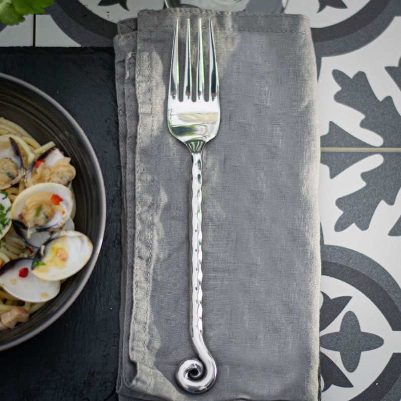 Hammered Shell Dinner Fork