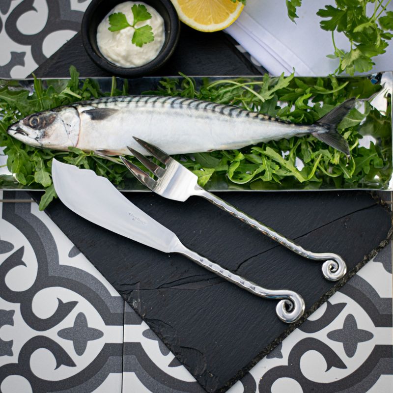 Hammered Shell Fish Knife
