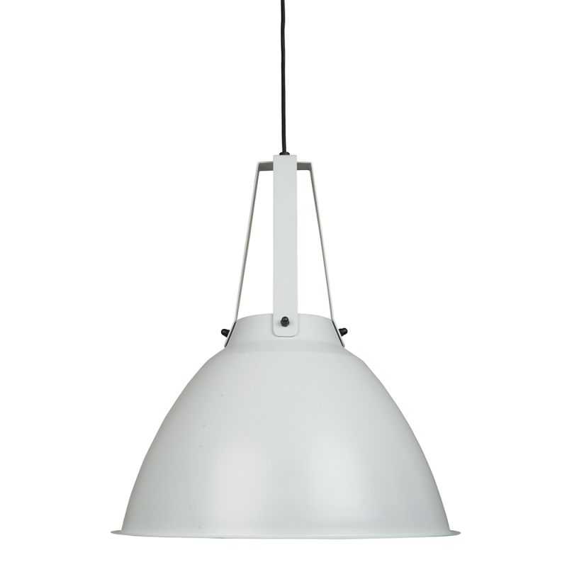 Domed Industrial Hanging Light - Light Grey