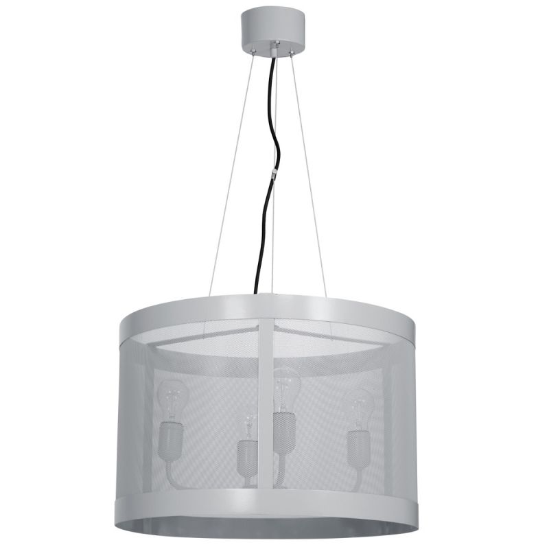 Grey Drum 4 Bulb Chandelier