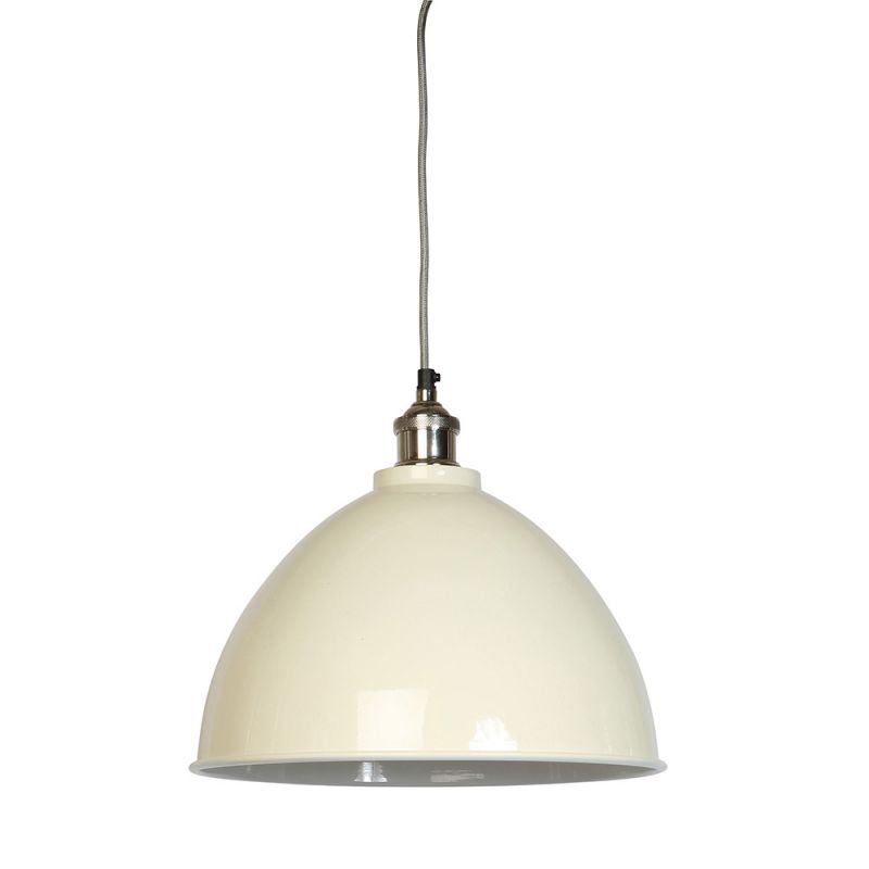 Moderne Large Cream Domed Shade and Nickel Fitment | PERFECTLY IMPERFECT