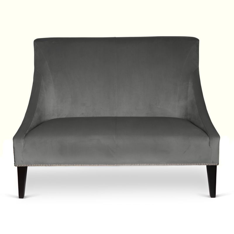 MARIT 2-SEATER VELVET SOFA - DARK GREY  | Ex Display