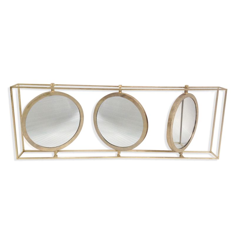 Orion Triple Mirror - Antique Gold Finish | EX-DISPLAY