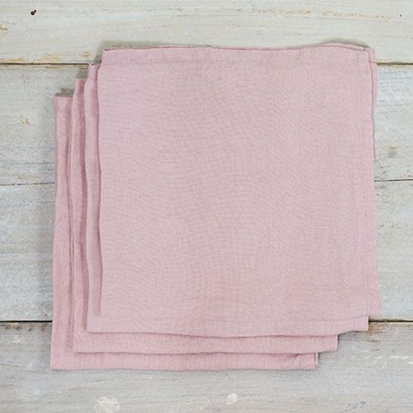 Linen Napkins Blush Pack of Four