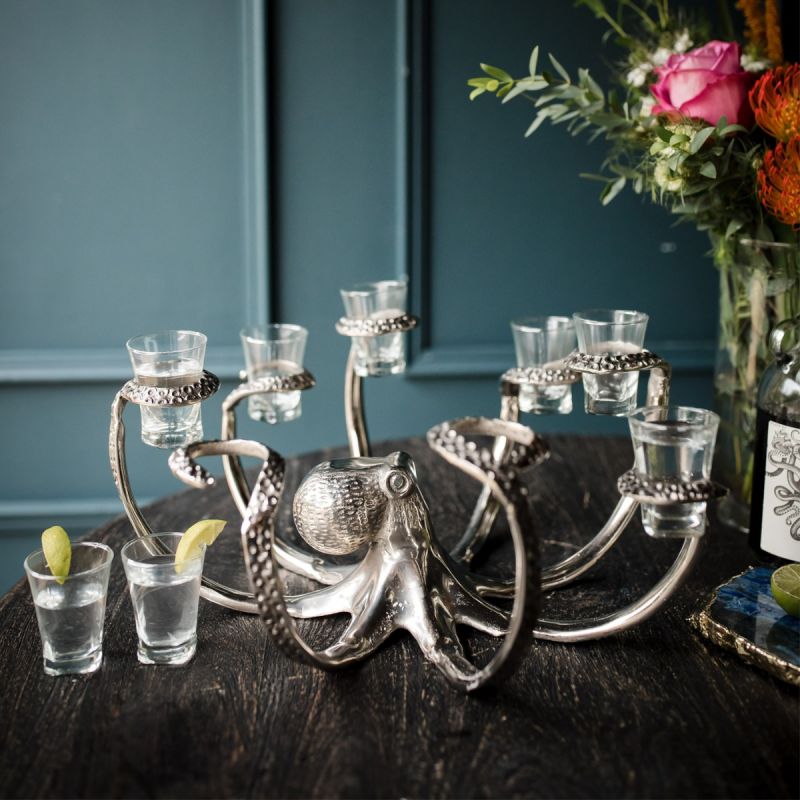 Octopus Eight Shot Glass Holder 