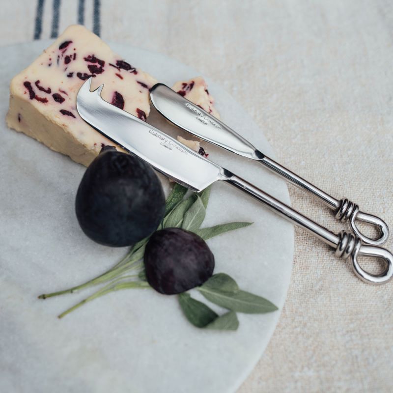 Polished Knot Traditional Cheese & Butter Knife Set 