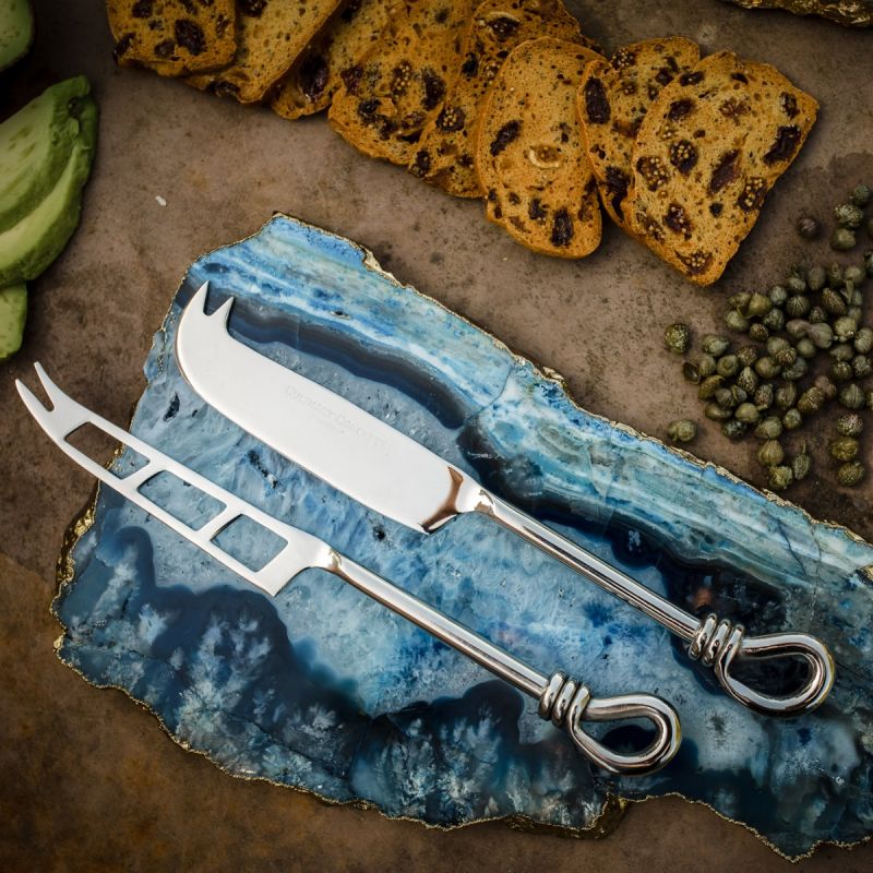 Polished Knot Traditional Cheese & Soft Cheese Knife Set 