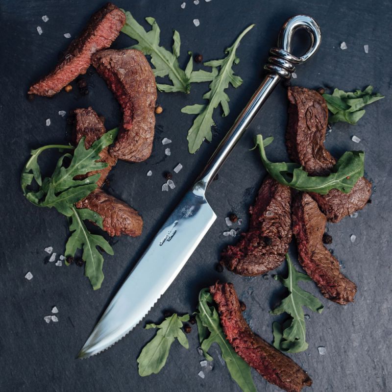 Polished Knot Steak Knife