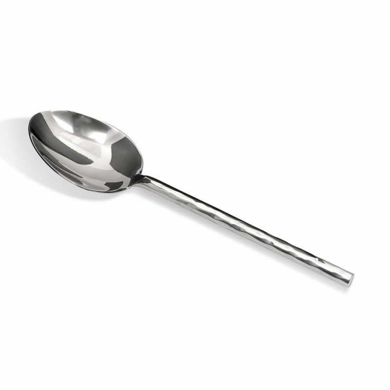 Round Hammered Medium Serving Spoon