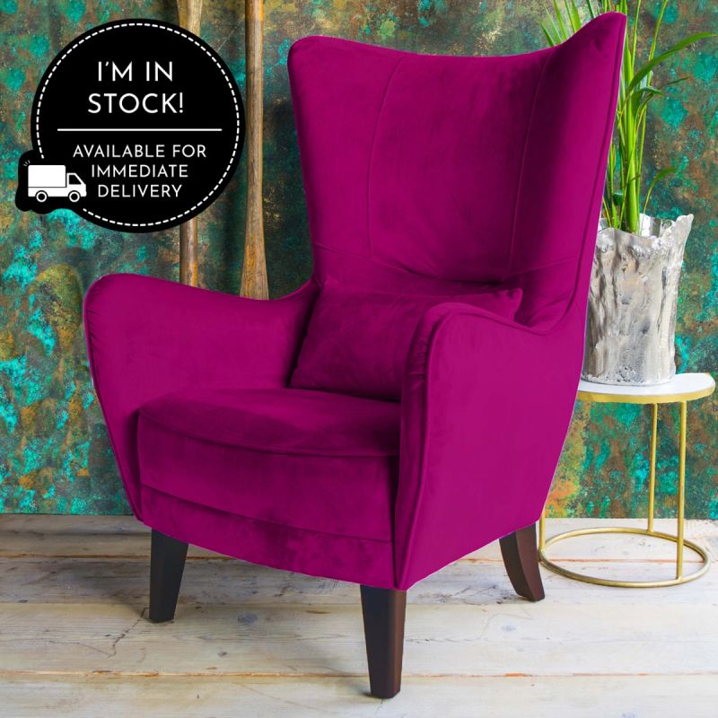 Romeo Velvet Cerise Chair