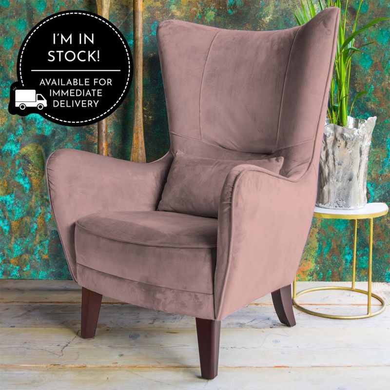 Romeo Velvet Dusty Pink Chair