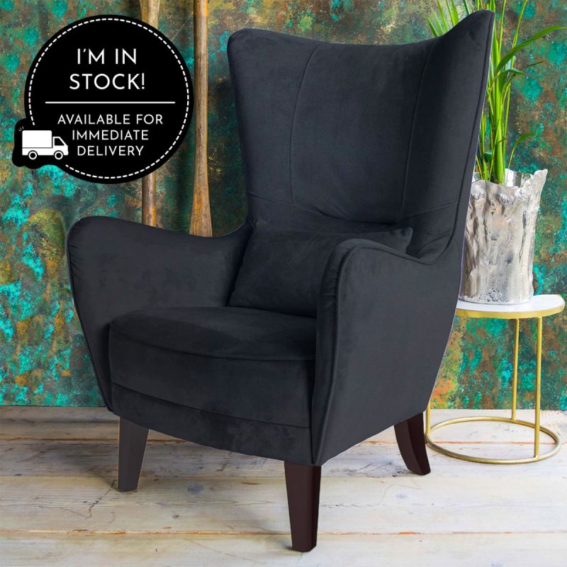 Romeo Velvet Navy Blue Chair 