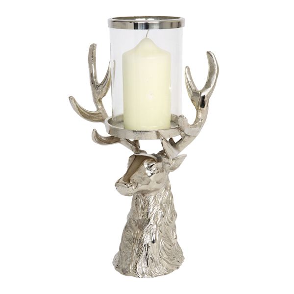 Stag Head Antler Hurricane Lantern | REPLACEMENT GLASS ONLY