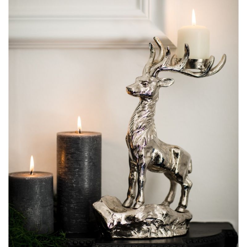 Standing Stag Candle Holder