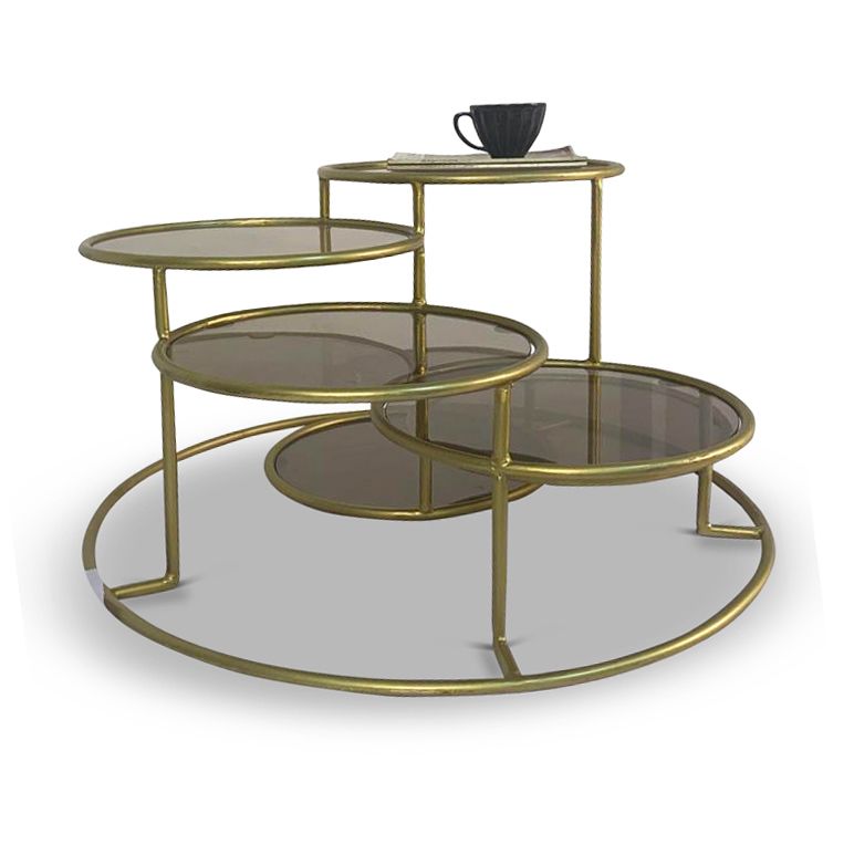Stepped Coffee Table with Smoked Glass