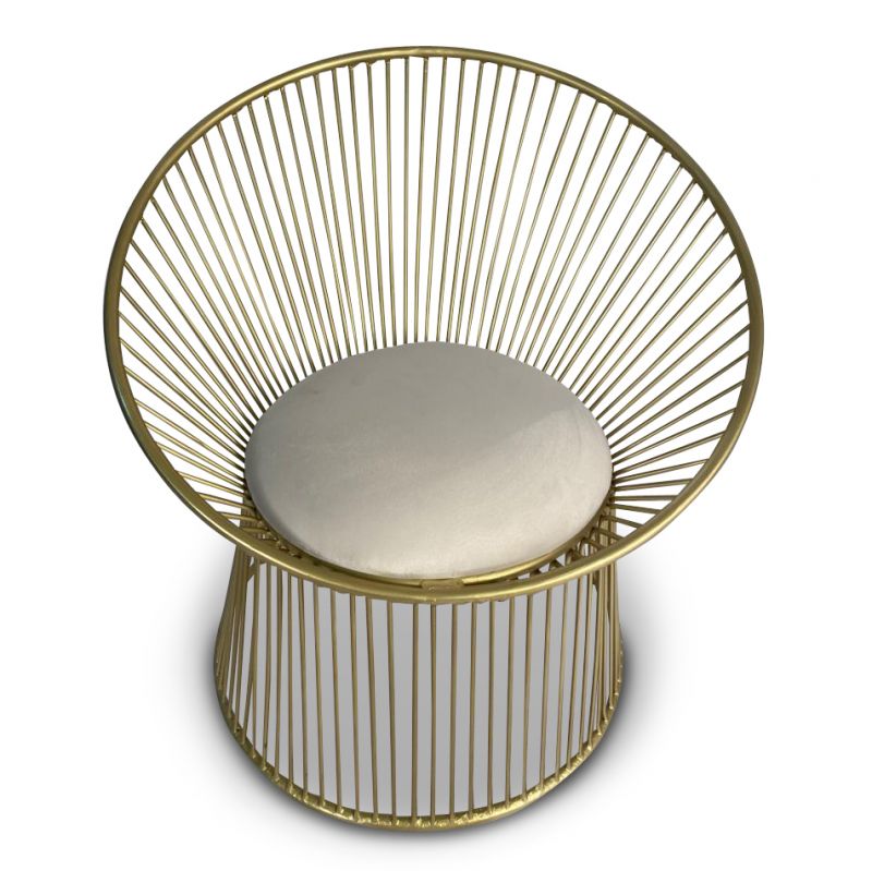 Buckingham Wire Chair with Velvet Detail