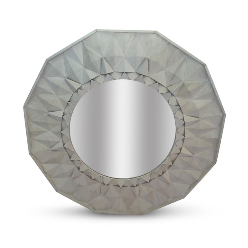 Eltham Whitewash Wooden Mirror