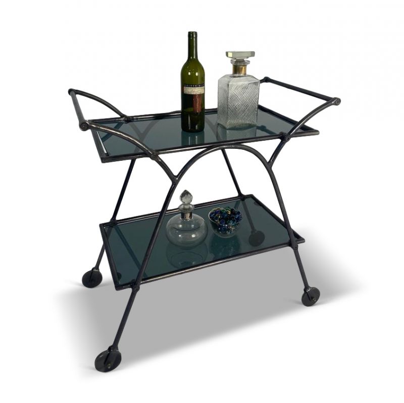 Marylebone Drinks Trolley with Smoked Glass Shelves