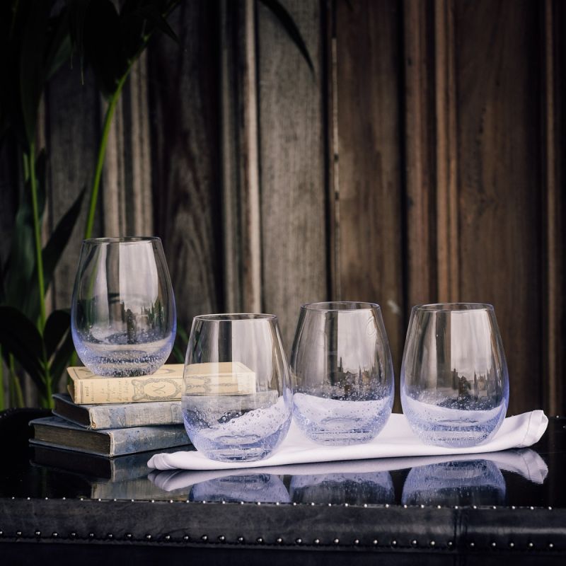 Set of Four Glass Tumblers - Azure