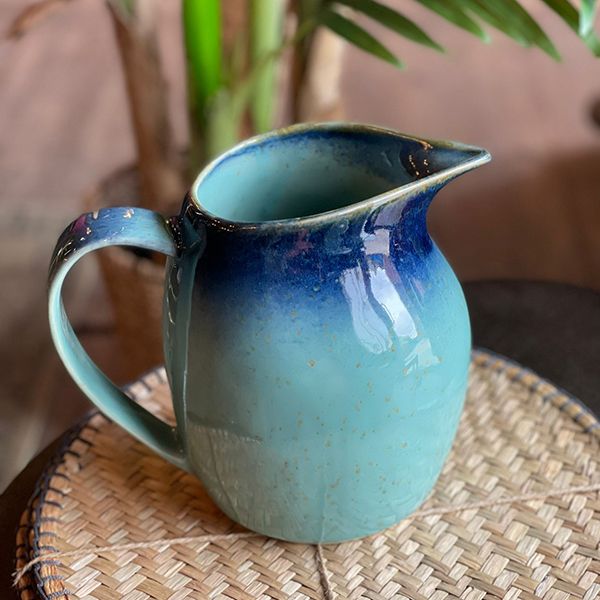 Sea Spray Medium Pitcher - Aqua