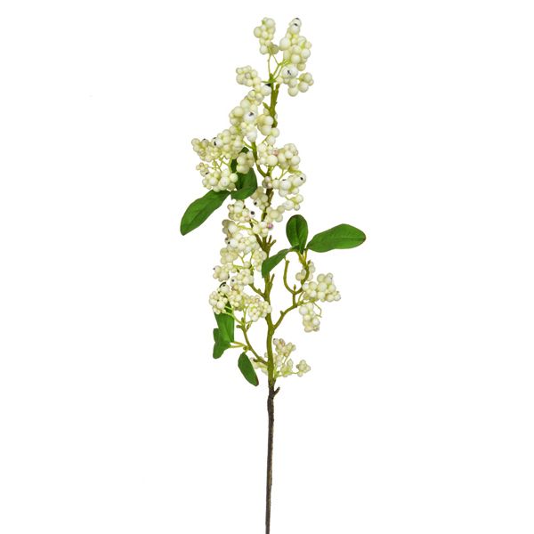 Faux 61cm Cream  Snowberry Foliage