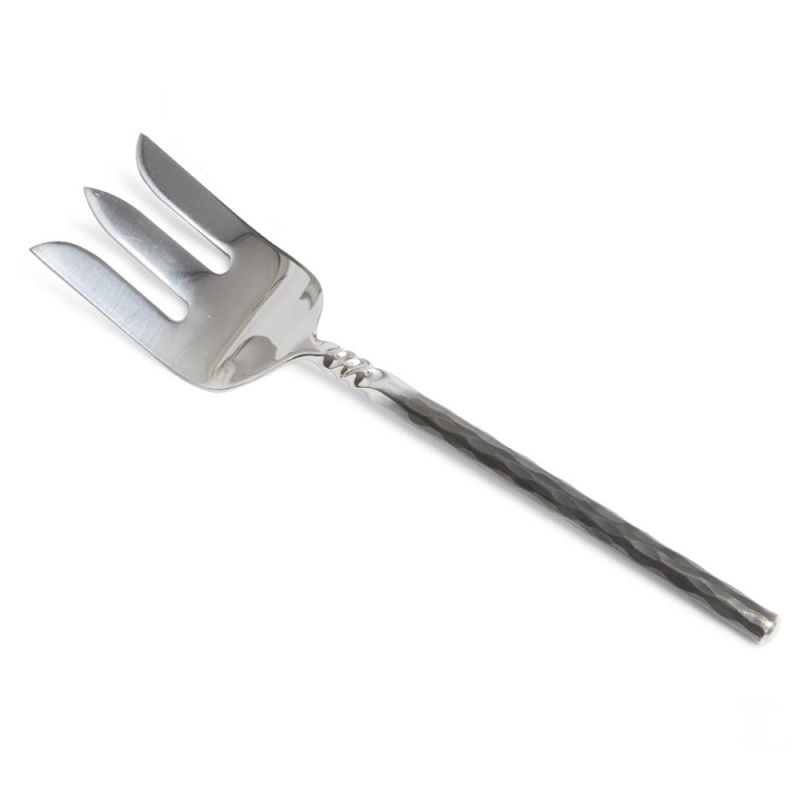 Unpolished Twist Neck Medium Serving Fork