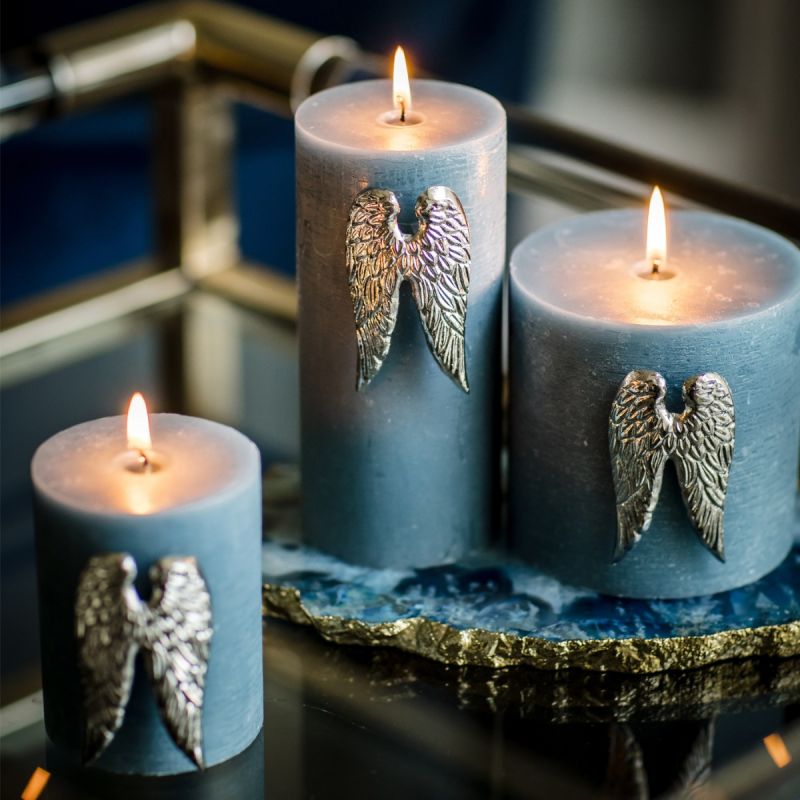 Set of Three Angel Wing Candle Pins