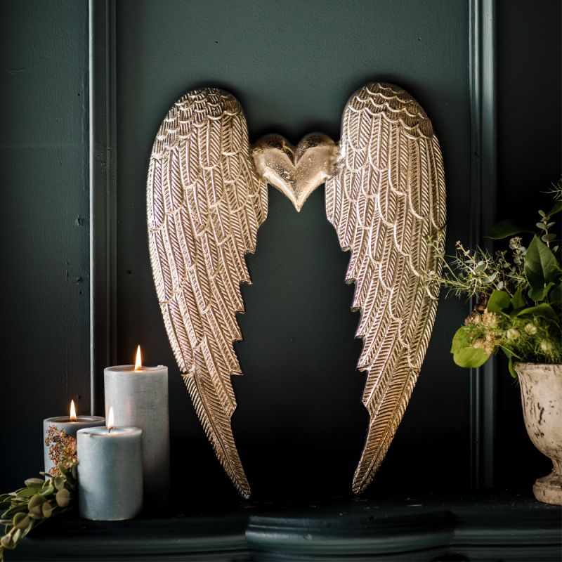 Medium Heart Angel Wing Wall Hanging 