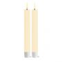 LED Dinner Candle - Cream - 15cm height - 2PK