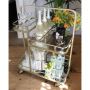 Lanesborough Three Tier Drinks Trolley - Antique Gold Finish