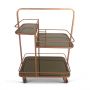 Lanesborough Smoked Glass Three Tier Drinks Trolley - Copper Finish