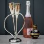 Entwined Heart Lovers' Champagne Flutes