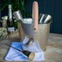 Champagne Hammered Wine Cooler with Four Baseless Flutes | MULTI-BUY 