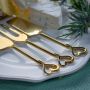 Champagne Gold Amore Set Of 3 Mixed Cheese Knives