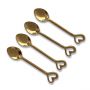 Amore Coffee Spoon Four Piece Set - Champagne Gold