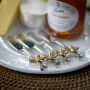 Set Of Four Woodland Bee Mini Cheese Knives