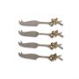 Set Of Four Woodland Bee Mini Cheese Knives