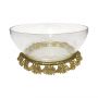 Large Bee Stand with Glass Bowl - Gold 