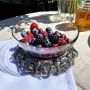 Small Bee Stand with Glass Bowl - Silver 